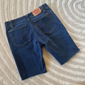 Levi's 525 Boot Cut Denim Shorts - Dark Blue